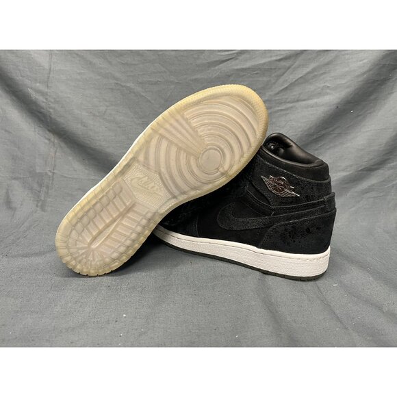 Nike Boys Jordan 1 Retro High (GS) 2016 Heiress Black Suede Size 4 NEW NO BOX! - Picture 2 of 11